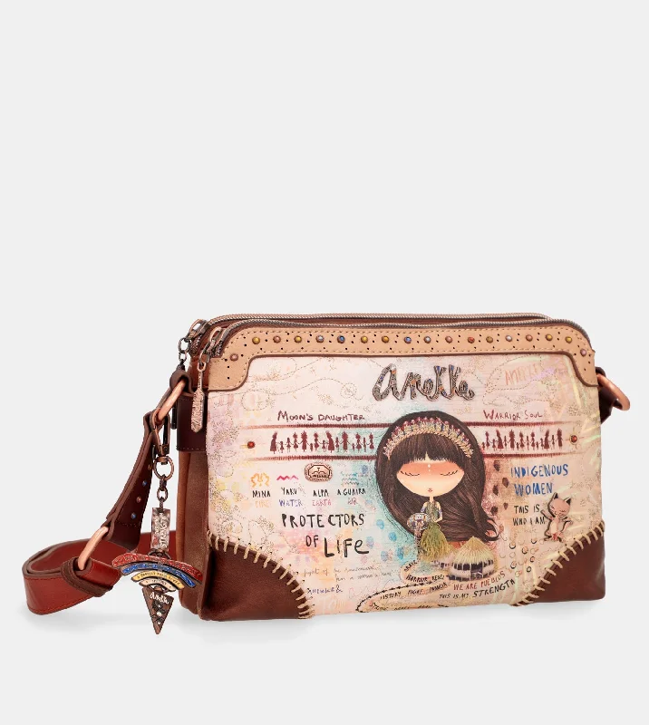 Hand - painted Canvas Crossbody Bag in Yellow for a Unique and Artistic LookMenire crossbody bag with double compartment Hand - painted Canvas Crossbody Bag in Yellow for a Unique and Artistic LookMenire crossbody bag with double compartment