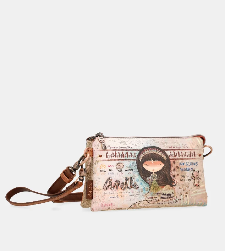 Quilted Leather Crossbody Bag in Cream for a Classic and Elegant AppearanceMenire small crossbody bag with 3 compartments Quilted Leather Crossbody Bag in Cream for a Classic and Elegant AppearanceMenire small crossbody bag with 3 compartments