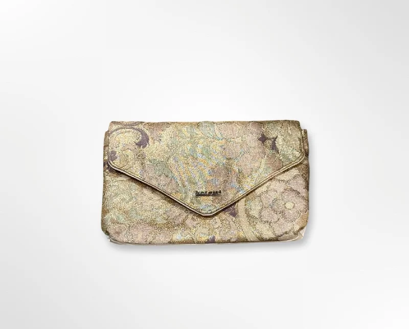 Mirrored Clutch in Silver for Futuristic - Themed GatheringsMetallic Gold and Pastel Floral Clutch Mirrored Clutch in Silver for Futuristic - Themed GatheringsMetallic Gold and Pastel Floral Clutch
