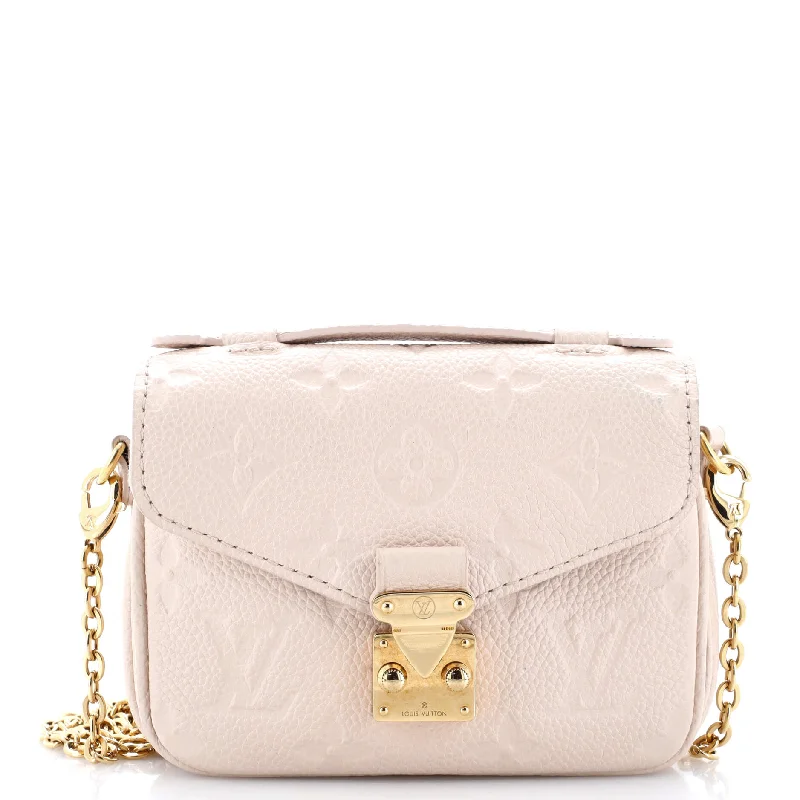Leather - Trimmed Denim Crossbody Bag in Blue for a Vintage - Inspired LookMicro Metis Monogram Empreinte Leather