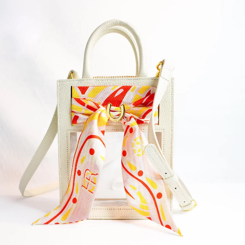 Hand - painted Canvas Crossbody Bag in Yellow for a Unique and Artistic LookMini Calista Clear + Blush Paisley Twilly Hand - painted Canvas Crossbody Bag in Yellow for a Unique and Artistic LookMini Calista Clear + Blush Paisley Twilly