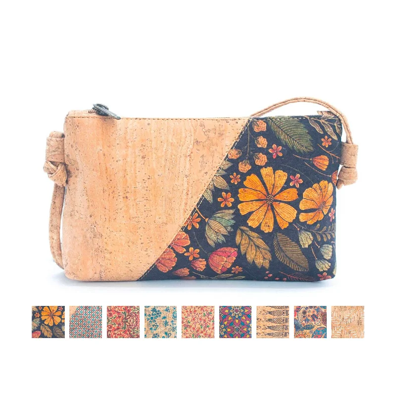 Large Faux Leather Crossbody Bag in Brown with Tassel Details for Casual TravelMini Cork Crossbody Bag for women BAGP-231 E-O