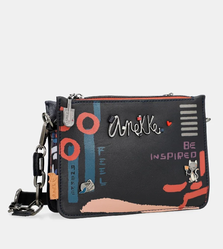 Metallic Crossbody Bag in Silver for New Year's Eve and Special CelebrationsNagare 3 compartments small shoulder bag Metallic Crossbody Bag in Silver for New Year's Eve and Special CelebrationsNagare 3 compartments small shoulder bag