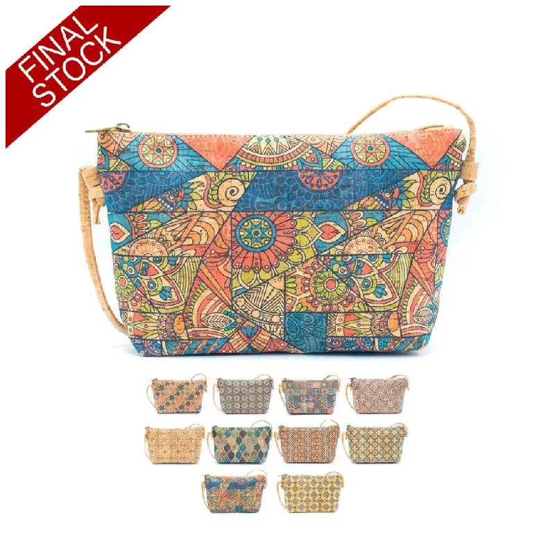 Women's Small Leather Crossbody Bag in Black with Gold Hardware for Evening PartiesNatural cork body cross Variety of patterns Cork Bag BAGD-290 Women's Small Leather Crossbody Bag in Black with Gold Hardware for Evening PartiesNatural cork body cross Variety of patterns Cork Bag BAGD-290