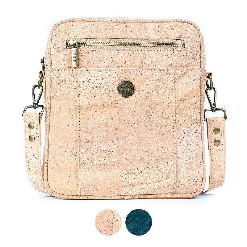 Women's Crossbody Bag with Magnetic Closure in White for Quick AccessMen's Large Capacity Cork Crossbody Bag BDCS-BAG-2313 Women's Crossbody Bag with Magnetic Closure in White for Quick AccessMen's Large Capacity Cork Crossbody Bag BDCS-BAG-2313