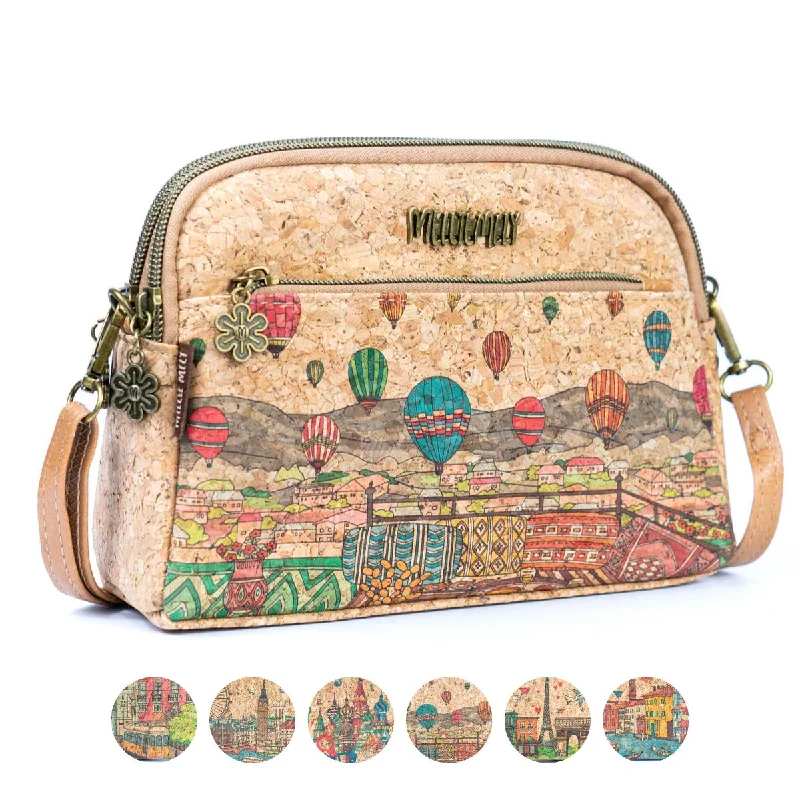 Geometric - Printed PVC Crossbody Bag in Multicolor for Trendy Street StyleVersatile Cork Crossbody & Clutch Bag with City Landmark Designs BAGF-105 Geometric - Printed PVC Crossbody Bag in Multicolor for Trendy Street StyleVersatile Cork Crossbody & Clutch Bag with City Landmark Designs BAGF-105