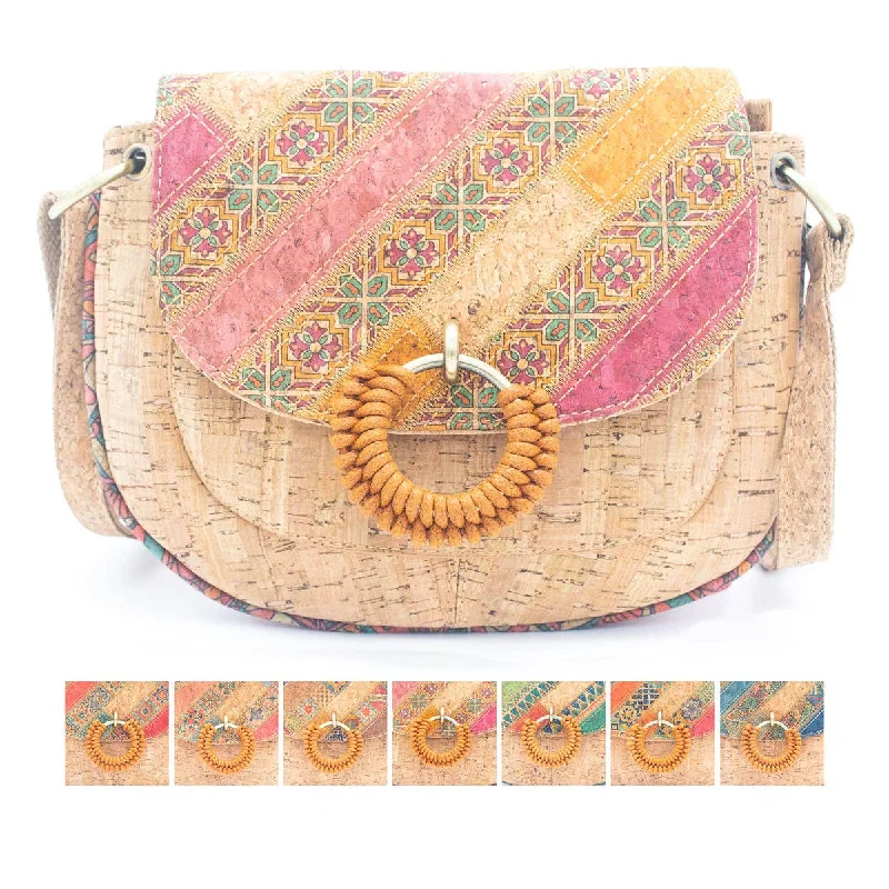 Women's Crossbody Bag with Chain Strap in Gold for a Glamorous TouchNatural Cork Women's Crossbody Bag with Circular Ring Weave BAGF-051 Women's Crossbody Bag with Chain Strap in Gold for a Glamorous TouchNatural Cork Women's Crossbody Bag with Circular Ring Weave BAGF-051