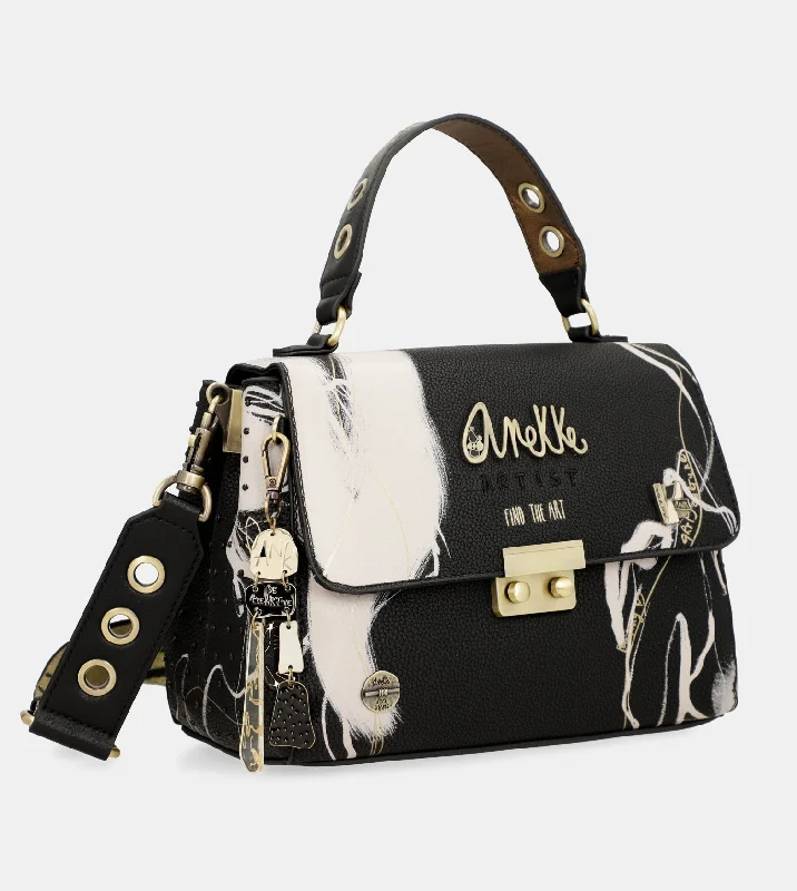 Women's Small Leather Crossbody Bag in Black with Gold Hardware for Evening PartiesNature Shodō black flap bag Women's Small Leather Crossbody Bag in Black with Gold Hardware for Evening PartiesNature Shodō black flap bag