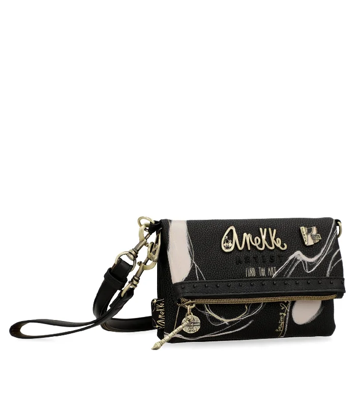 Embroidered Silk Crossbody Bag in Purple for Formal Events and WeddingsNature Shodō small black messenger bag