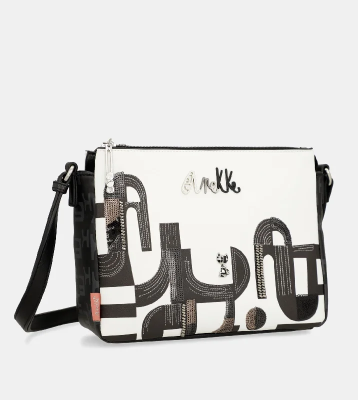 Women's Small Leather Crossbody Bag in Black with Gold Hardware for Evening PartiesNature Sixties 3-compartment crossbody bag Women's Small Leather Crossbody Bag in Black with Gold Hardware for Evening PartiesNature Sixties 3-compartment crossbody bag