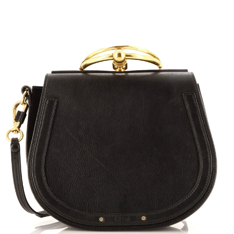 Embroidered Silk Crossbody Bag in Purple for Formal Events and WeddingsNile Crossbody Bag Leather Medium