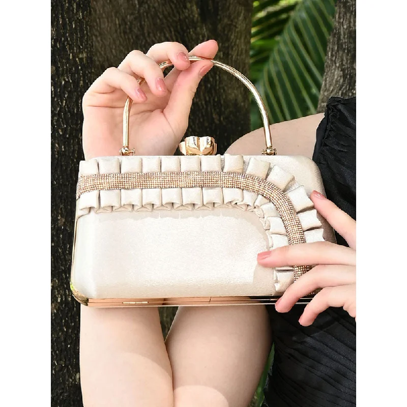 Geometric - Patterned PVC Evening Bag in Multicolor for Trendy Nights OutOdette Hi-Shine Ruched Detail Structured Clutch Bag Geometric - Patterned PVC Evening Bag in Multicolor for Trendy Nights OutOdette Hi-Shine Ruched Detail Structured Clutch Bag