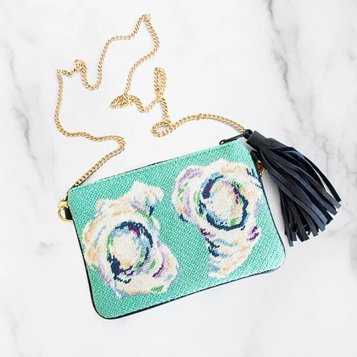 Mirrored Clutch in Silver for Futuristic - Themed GatheringsOyster Clutch Kit