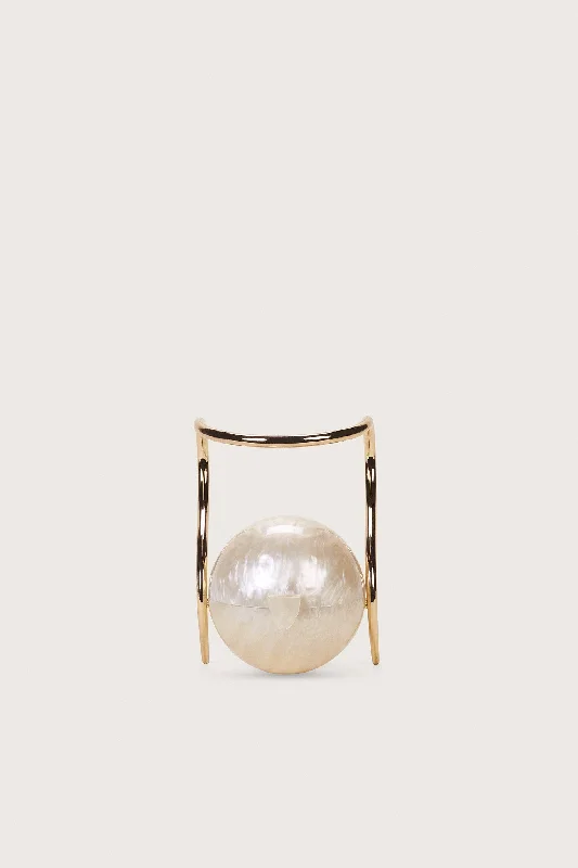 Pearl - Embellished Clutch in Cream for Bridal ShowersPEARL BAG - IVORY