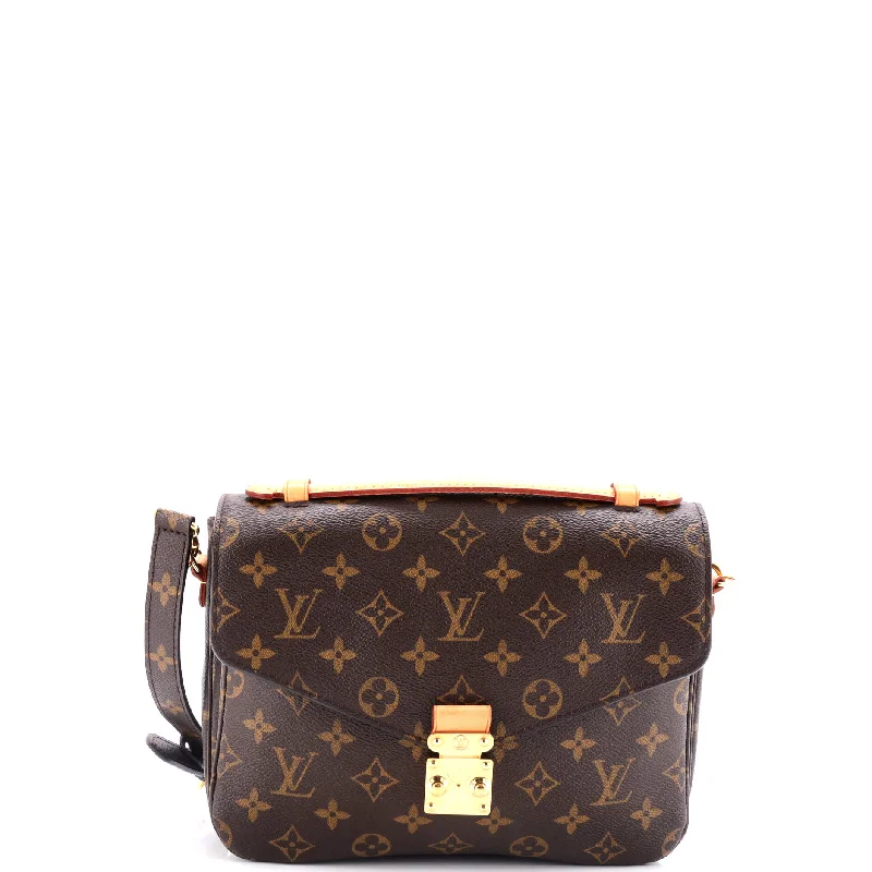 Women's Crossbody Bag with Magnetic Closure in White for Quick AccessPochette Metis Monogram Canvas Women's Crossbody Bag with Magnetic Closure in White for Quick AccessPochette Metis Monogram Canvas