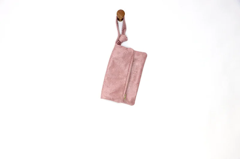 Women's Monogrammed Leather Clutch in Tan for Personalized StyleRosada Clutch