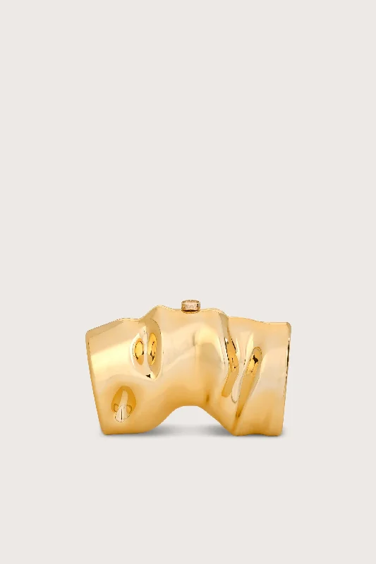 Large Sequin Clutch in Gold for Red - Carpet EventsSCRUNCH CLUTCH - SHINY GOLD