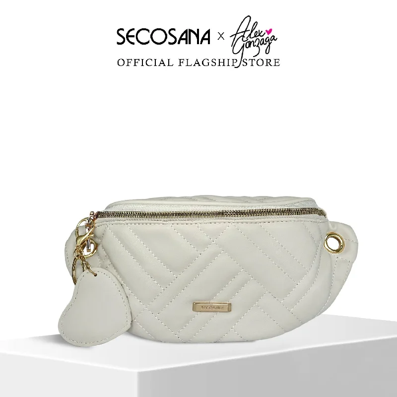 Suede Crossbody Bag in Olive Green for Fall Fashion StatementsSECOSANA Ava 2-way Bag [PERSONALIZED]