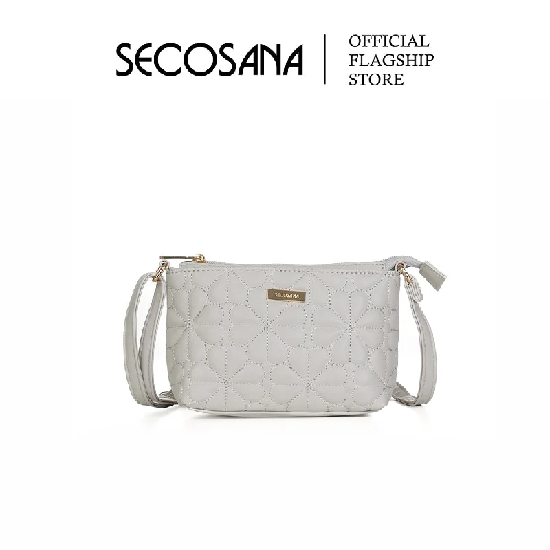 Metallic Crossbody Bag in Silver for New Year's Eve and Special CelebrationsSECOSANA Elda Petite Sling Bag