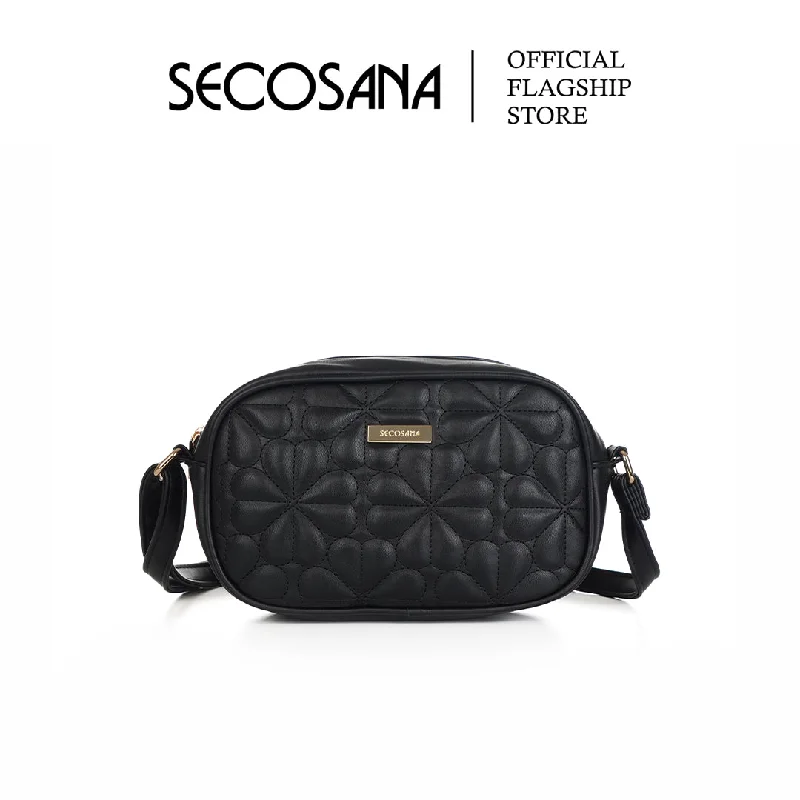 Straw Crossbody Bag in Natural Color for Beach Vacations and Summer DaysSECOSANA Elonna Sling Bag