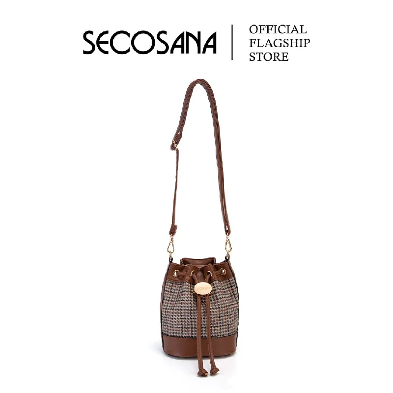 Women's Crossbody Bag with Adjustable Strap in Orange for Customizable ComfortSECOSANA Gen Drawstring Bucket Bag Women's Crossbody Bag with Adjustable Strap in Orange for Customizable ComfortSECOSANA Gen Drawstring Bucket Bag