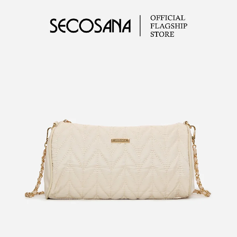 Hand - painted Canvas Crossbody Bag in Yellow for a Unique and Artistic LookSECOSANA Giada Quilted Sling Bag Hand - painted Canvas Crossbody Bag in Yellow for a Unique and Artistic LookSECOSANA Giada Quilted Sling Bag