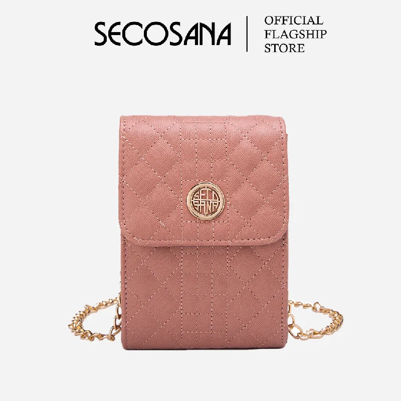 Women's Crossbody Bag with RFID - Blocking Pocket in Black for Safe TravelSECOSANA Haizel Quilted Sling Bag
