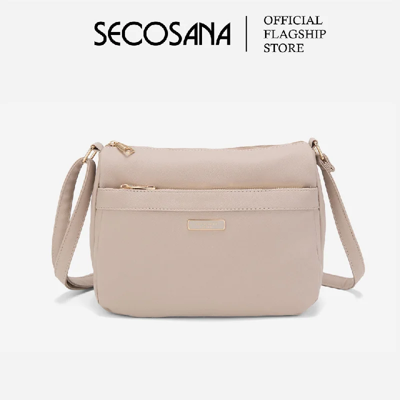 Women's Small Leather Crossbody Bag in Black with Gold Hardware for Evening PartiesSECOSANA Linda Plain Crossbody Bag Women's Small Leather Crossbody Bag in Black with Gold Hardware for Evening PartiesSECOSANA Linda Plain Crossbody Bag