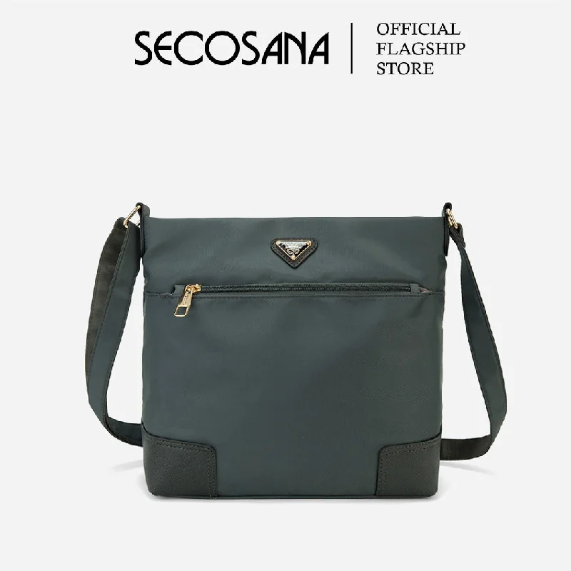 Leather - Trimmed Denim Crossbody Bag in Blue for a Vintage - Inspired LookSECOSANA Melda Plain Crossbody Bag Leather - Trimmed Denim Crossbody Bag in Blue for a Vintage - Inspired LookSECOSANA Melda Plain Crossbody Bag