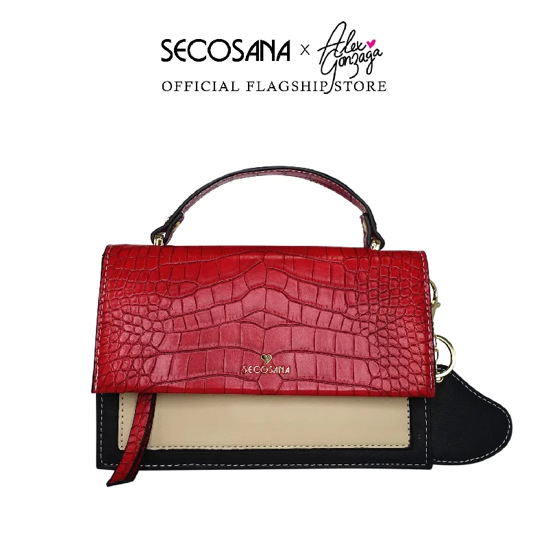 Women's Crossbody Bag with Multiple Compartments in Gray for Organized Daily UseSECOSANA Tasha Sling Bag [PERSONALIZED]