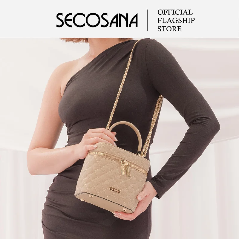 Geometric - Printed PVC Crossbody Bag in Multicolor for Trendy Street StyleSECOSANA Vivienne Quilted Sling Bag Geometric - Printed PVC Crossbody Bag in Multicolor for Trendy Street StyleSECOSANA Vivienne Quilted Sling Bag