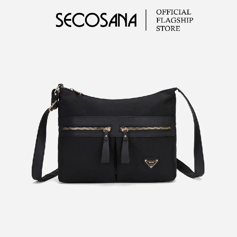 Women's Crossbody Bag with Zippered Pocket on the Back in Red for SecuritySECOSANA Zariya Plain Sling Bag Women's Crossbody Bag with Zippered Pocket on the Back in Red for SecuritySECOSANA Zariya Plain Sling Bag