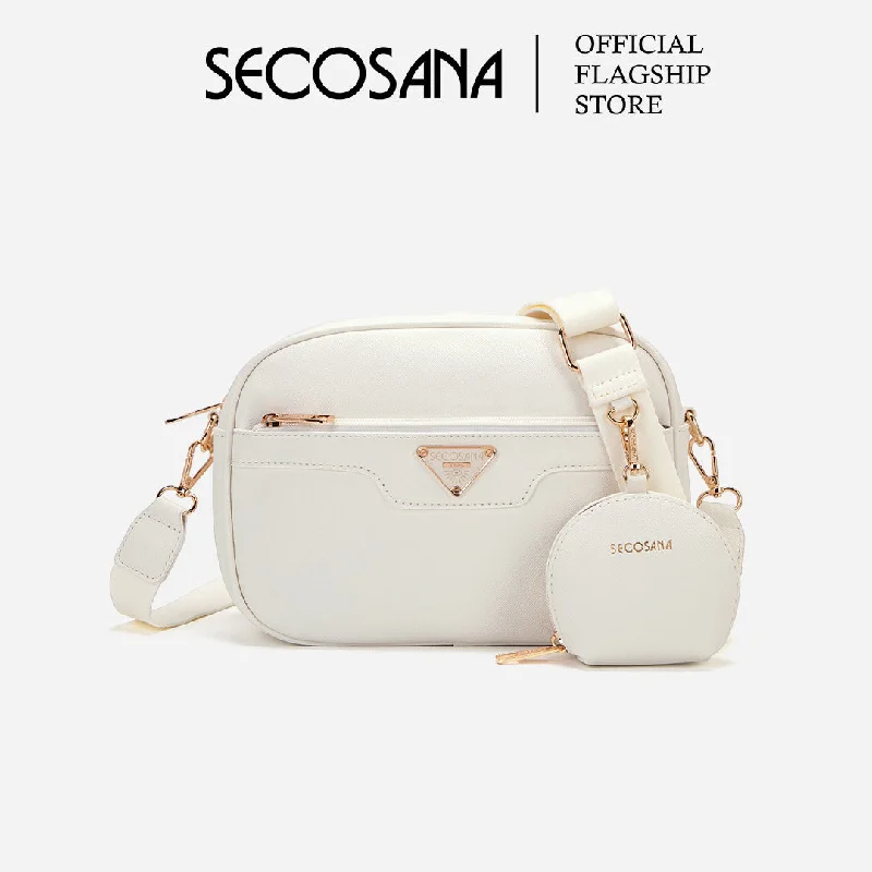 Large Faux Leather Crossbody Bag in Brown with Tassel Details for Casual TravelSECOSANA Zillie Sling Bag 2-in-1 Collection Large Faux Leather Crossbody Bag in Brown with Tassel Details for Casual TravelSECOSANA Zillie Sling Bag 2-in-1 Collection