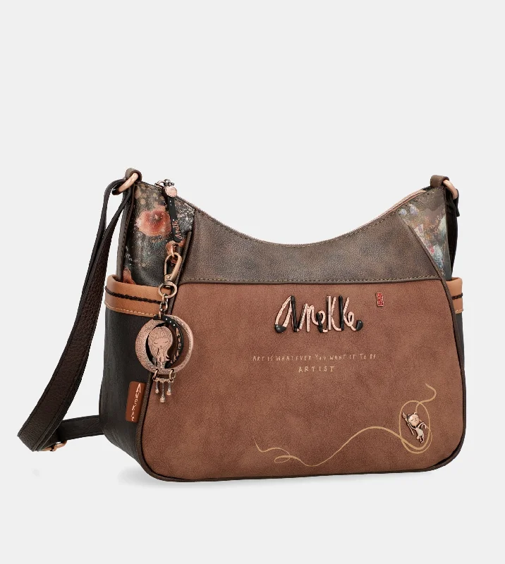 Women's Crossbody Bag with Adjustable Strap in Orange for Customizable ComfortShōen Brush shoulder bag