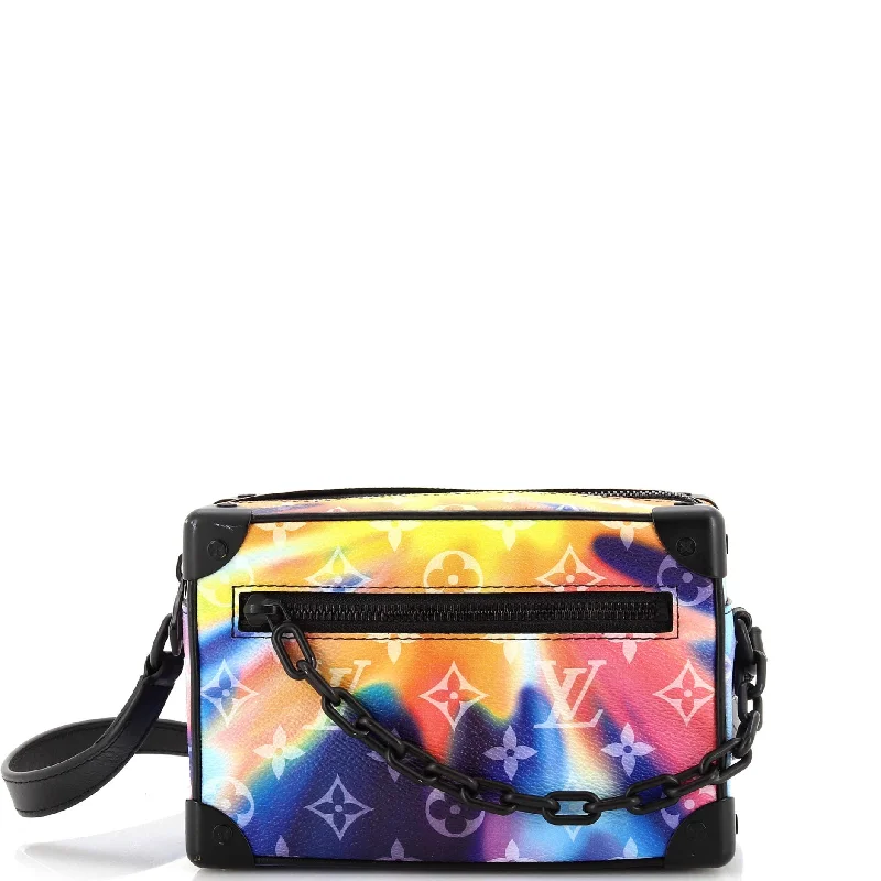 Straw Crossbody Bag in Natural Color for Beach Vacations and Summer DaysSoft Trunk Bag Limited Edition Monogram Sunset Canvas Mini