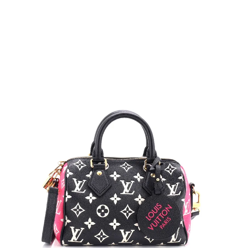 Women's Crossbody Bag with Magnetic Closure in White for Quick AccessSpeedy Bandouliere Bag Spring in the City Monogram Empreinte Leather 20 Women's Crossbody Bag with Magnetic Closure in White for Quick AccessSpeedy Bandouliere Bag Spring in the City Monogram Empreinte Leather 20