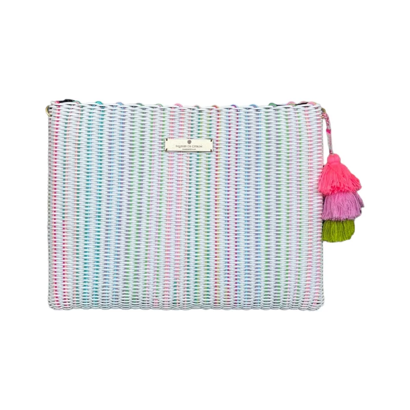 Women's Faux Fur Clutch in White for Winter BallsSprinkle Party Lemon Drop Citron - Computer Case Women's Faux Fur Clutch in White for Winter BallsSprinkle Party Lemon Drop Citron - Computer Case