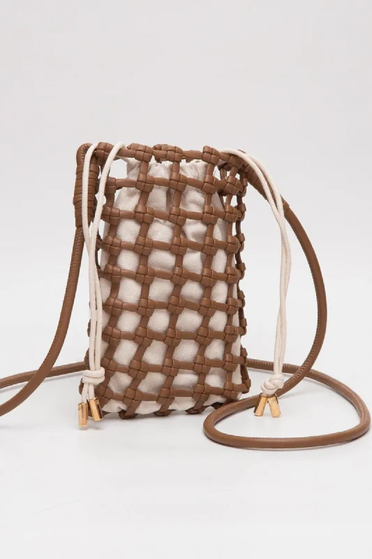 Women's Crossbody Bag with Adjustable Strap in Orange for Customizable ComfortTG10626 Cara Mini Woven Drawstring Crossbody Bag Women's Crossbody Bag with Adjustable Strap in Orange for Customizable ComfortTG10626 Cara Mini Woven Drawstring Crossbody Bag