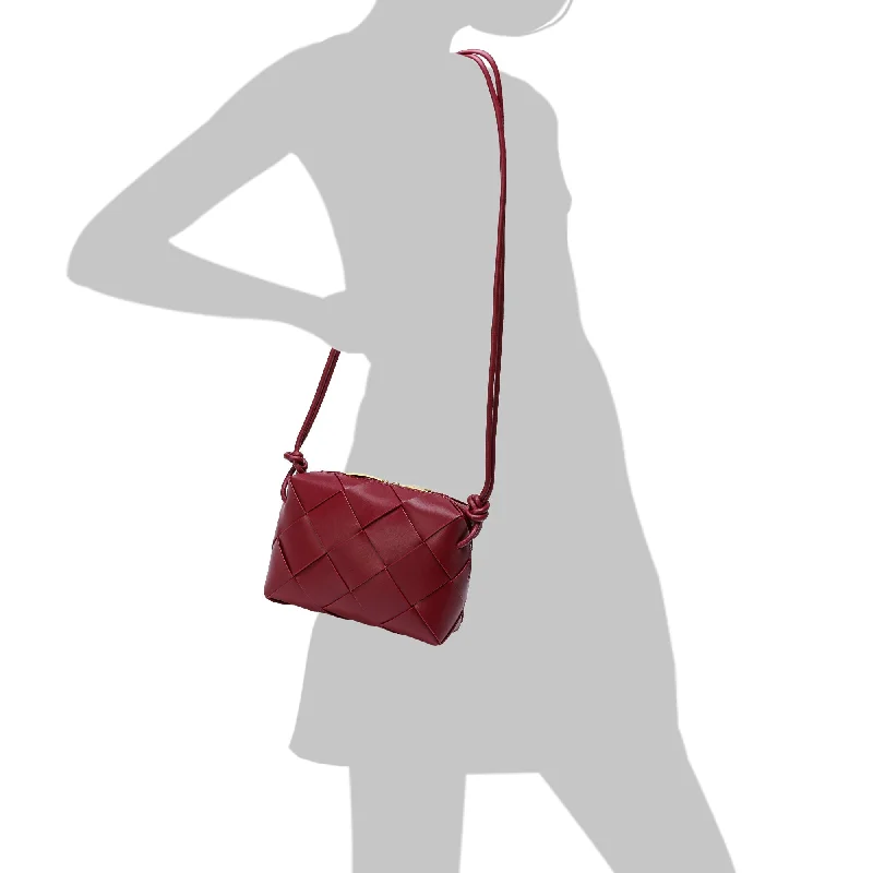 Metallic Crossbody Bag in Silver for New Year's Eve and Special CelebrationsTiffany & Fred Smooth Woven Leather Top-Handle Crossbody/Shoulder Bag Metallic Crossbody Bag in Silver for New Year's Eve and Special CelebrationsTiffany & Fred Smooth Woven Leather Top-Handle Crossbody/Shoulder Bag