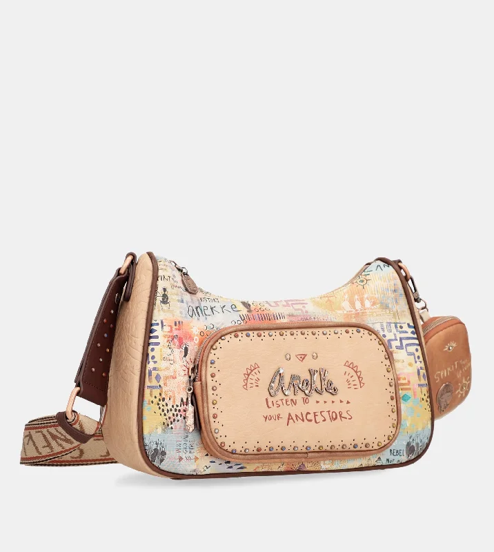 Leather - Trimmed Denim Crossbody Bag in Blue for a Vintage - Inspired LookTribe crossbody bag with mini wallet Leather - Trimmed Denim Crossbody Bag in Blue for a Vintage - Inspired LookTribe crossbody bag with mini wallet