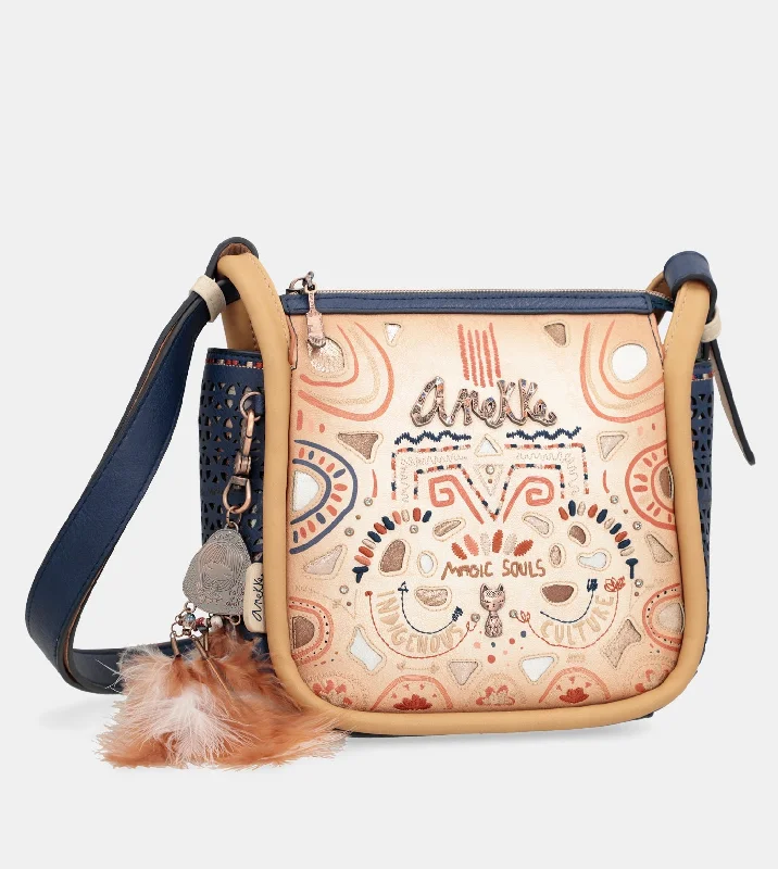 Women's Mini Crossbody Bag in Pink Velvet with Rhinestone Accents for Girls' Nights OutTribe navy blue printed crossbody bag Women's Mini Crossbody Bag in Pink Velvet with Rhinestone Accents for Girls' Nights OutTribe navy blue printed crossbody bag