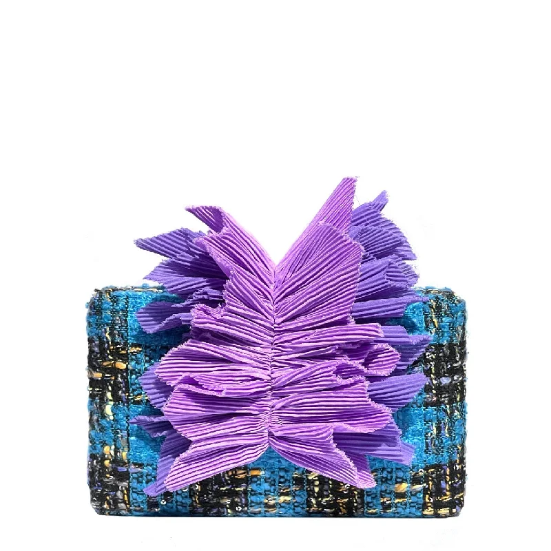 Large Sequin Clutch in Gold for Red - Carpet EventsVery Peri Angel Clutch
