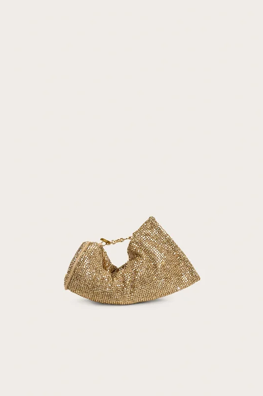 Leather Clutch with Chain Strap in Black for Cocktail PartiesVIERA RHINESTONE WRISTLET - SAND DOLLAR Leather Clutch with Chain Strap in Black for Cocktail PartiesVIERA RHINESTONE WRISTLET - SAND DOLLAR